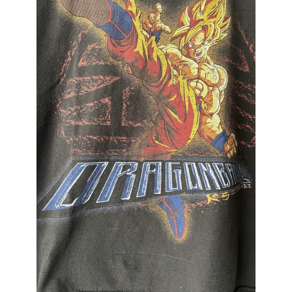 Dragonball Z Super Saiyan Goku Youth Medium USA Vintage Thrashed 2000 T-Shirt - Picture 8 of 12
